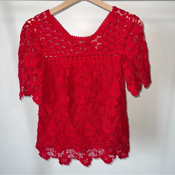 NWT Anthropologie- VANESSA VIRGINIA Candace Lace Top - Picture 3 of 7